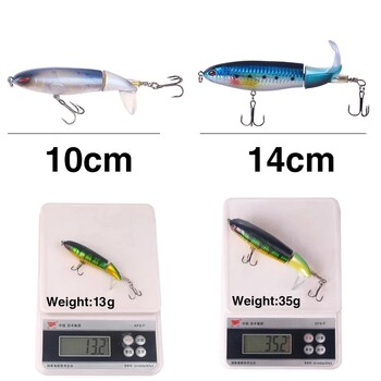 WESTBASS 1PX Whopper Pencil 13g-35g Floating Fishing Lure Casting Shore Plopper Wobbler Soft Rotating Tail Bait Swimbait Pesca