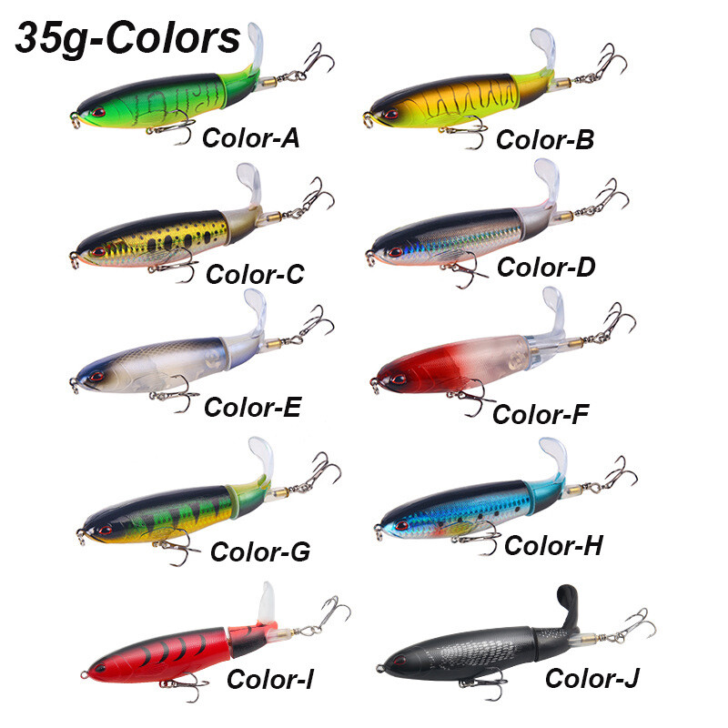 WESTBASS 1PX Whopper Pencil 13g-35g Nalucă de pescuit plutitoare Shore Casting Plopper Wobbler Momeală rotativă cu coadă Momeală Swimbait Pesca