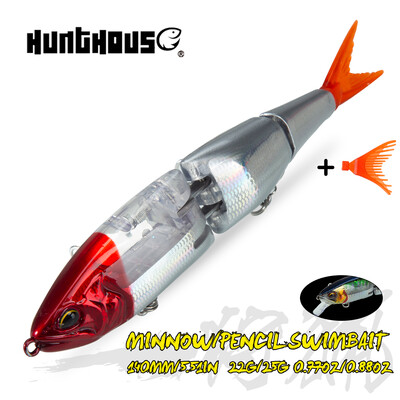 Hunthouse Armajoi Pencil Three Sections Swimbait Exsence Shallow Flash Minnow Floating 140mm 22/25g Tvrdá nástraha na povrchovú vodu, slanú vodu
