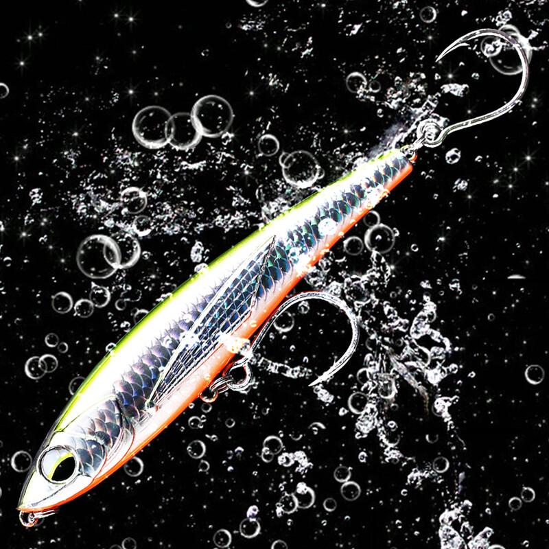 Chan's Huang 1BUC 12CM 50G / 4.72IN 1.76OZ Creion de turnare lungă Nalucă de pescuit Nalucă artificială cu apă sărată Momeală dură de biban