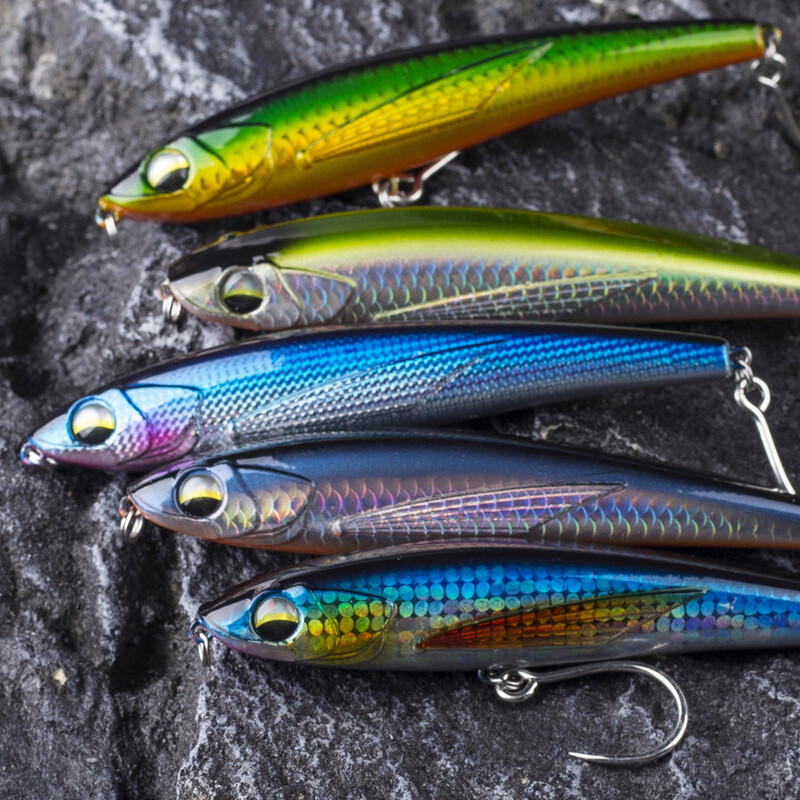 Chan's Huang 1BUC 12CM 50G / 4.72IN 1.76OZ Creion de turnare lungă Nalucă de pescuit Nalucă artificială cu apă sărată Momeală dură de biban