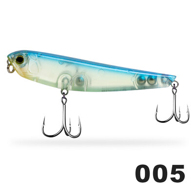 D1 plaukiojantis pieštukas žvejybos masalai 80 mm 8,5 g dirbtiniai kieti masalai 3D akutės, skirtos ešerių lydekų žvejybai