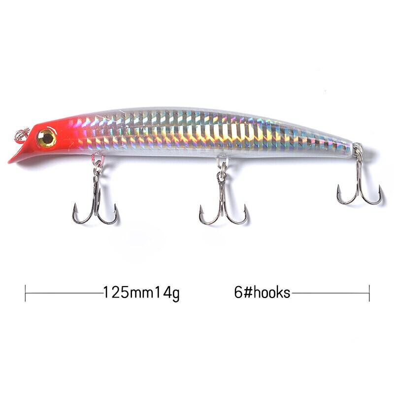 Horgászpopper 2db 125mm-es 14g Tengeri Lebegő Csali Topwater Ceruza Jerkbait Mesterséges kemény csali csuka ponty horgászfelszereléshez