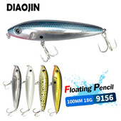 Nalucă de suprafață pentru bas 100 mm 18 g Naluci cu creion plutitoare Walk the Dog Momeală artificială pentru Skitter cu apă sărată Walk Topwater Nalucă de pescuit