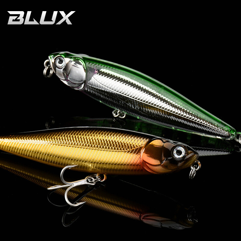 BLUX RIPPLE 87 Topwater Pieštukas WTD 87mm 9g Paviršinės žūklės masalas Šunų vaikščiojimas Dirbtinis sūraus vandens kietas bass, plastikinis vaikštynas
