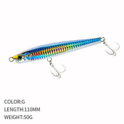 110 mm 50 g skęstantys Minnow pieštukiniai žvejybos masalai Monster Shot Casting sūriame vandenyje dirbtinis masalas Tunas Swimbait žvejybos reikmenys BASS