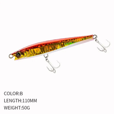 110 mm 50 g skęstantys Minnow pieštukiniai žvejybos masalai Monster Shot Casting sūriame vandenyje dirbtinis masalas Tunas Swimbait žvejybos reikmenys BASS