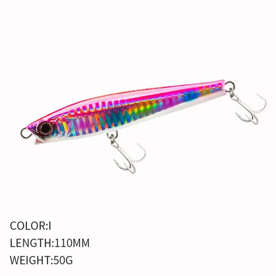 110 mm 50 g skęstantys Minnow pieštukiniai žvejybos masalai Monster Shot Casting sūriame vandenyje dirbtinis masalas Tunas Swimbait žvejybos reikmenys BASS