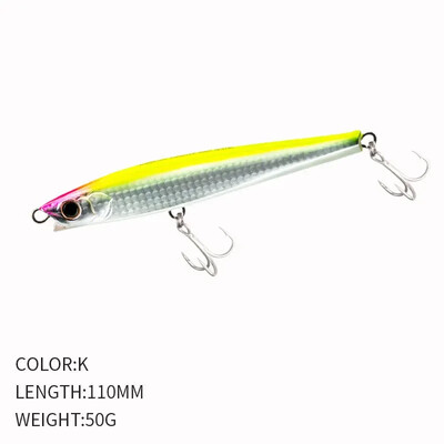 110 mm 50 g skęstantys Minnow pieštukiniai žvejybos masalai Monster Shot Casting sūriame vandenyje dirbtinis masalas Tunas Swimbait žvejybos reikmenys BASS