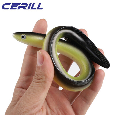 Cerill lágy angolna csali 30 cm 58 g mesterséges horgászcsalik Jigging szilikon basszus csuka Minnow műanyag úszógumi Needfish tackle