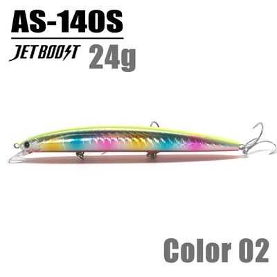CASTFANATIC 24g 140mm Lassan süllyedő Minnow Jerkbait Lure AS140S Big Artificial Bait Sósvízi Tengeri sügér csuka horgászat Ingyenes kiszállítás