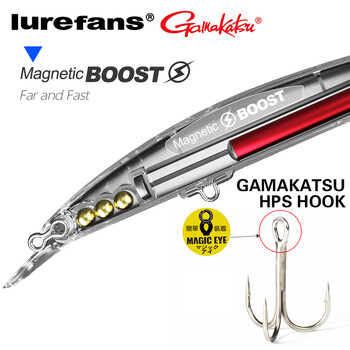 Lurefans Bait Fish 11.5g 90 mm Потъващи магнитни усилващи примамки Воблери Feeder Pike Lure Crankbait за риболов Най-новата примамка за риба 2021