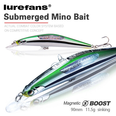 Lurefans žuvies masalas 11,5 g 90 mm skęstantis magnetinis masalas Vobleriai Feeder lydekos masalas Crankbait žvejybai Naujausias 2021 m. žuvies masalas