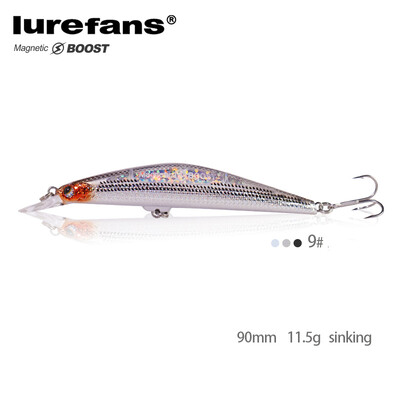 Lurefans csalihal 11,5 g 90 mm-es süllyedő mágneses erősítő csalik wobblerek feeder csuka csali Crankbait horgászathoz Legújabb halcsali 2021