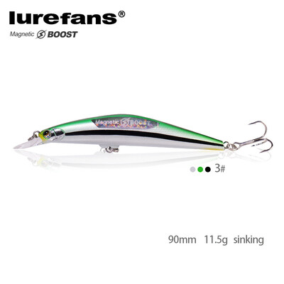 Lurefans csalihal 11,5 g 90 mm-es süllyedő mágneses erősítő csalik wobblerek feeder csuka csali Crankbait horgászathoz Legújabb halcsali 2021