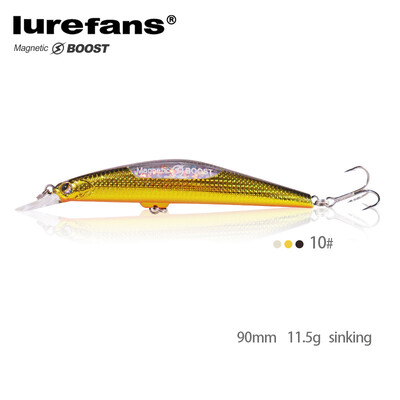 Lurefans csalihal 11,5 g 90 mm-es süllyedő mágneses erősítő csalik wobblerek feeder csuka csali Crankbait horgászathoz Legújabb halcsali 2021