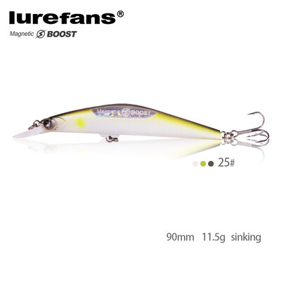 Lurefans csalihal 11,5 g 90 mm-es süllyedő mágneses erősítő csalik wobblerek feeder csuka csali Crankbait horgászathoz Legújabb halcsali 2021
