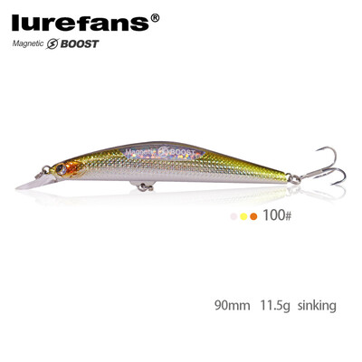 Lurefans csalihal 11,5 g 90 mm-es süllyedő mágneses erősítő csalik wobblerek feeder csuka csali Crankbait horgászathoz Legújabb halcsali 2021