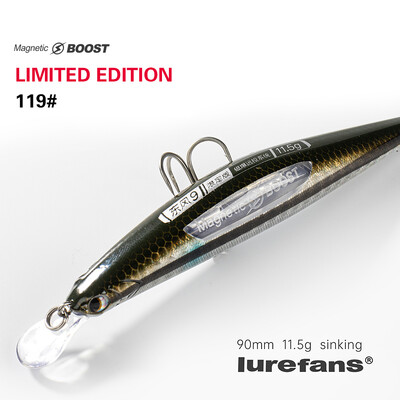 Lurefans csalihal 11,5 g 90 mm-es süllyedő mágneses erősítő csalik wobblerek feeder csuka csali Crankbait horgászathoz Legújabb halcsali 2021