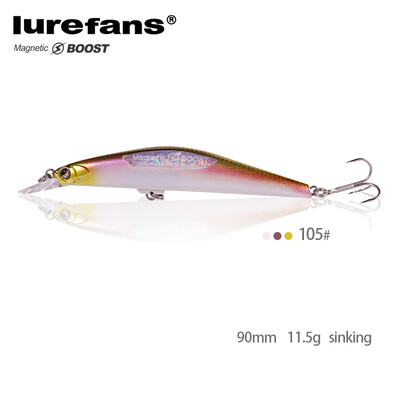 Lurefans csalihal 11,5 g 90 mm-es süllyedő mágneses erősítő csalik wobblerek feeder csuka csali Crankbait horgászathoz Legújabb halcsali 2021