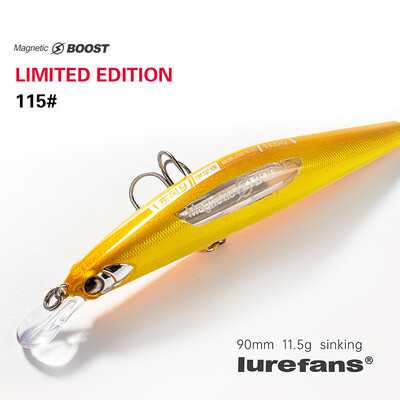 Lurefans csalihal 11,5 g 90 mm-es süllyedő mágneses erősítő csalik wobblerek feeder csuka csali Crankbait horgászathoz Legújabb halcsali 2021