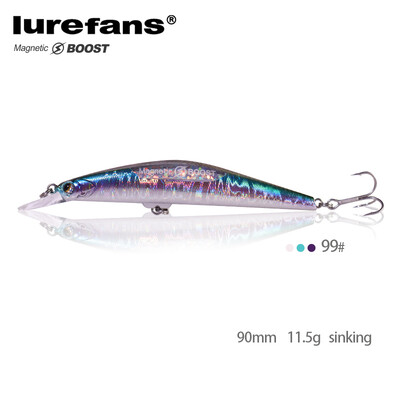Lurefans csalihal 11,5 g 90 mm-es süllyedő mágneses erősítő csalik wobblerek feeder csuka csali Crankbait horgászathoz Legújabb halcsali 2021
