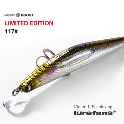 Lurefans csalihal 11,5 g 90 mm-es süllyedő mágneses erősítő csalik wobblerek feeder csuka csali Crankbait horgászathoz Legújabb halcsali 2021