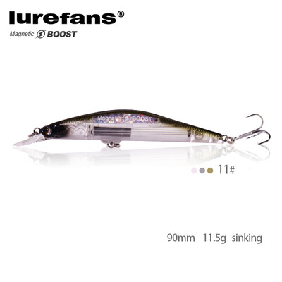Lurefans csalihal 11,5 g 90 mm-es süllyedő mágneses erősítő csalik wobblerek feeder csuka csali Crankbait horgászathoz Legújabb halcsali 2021