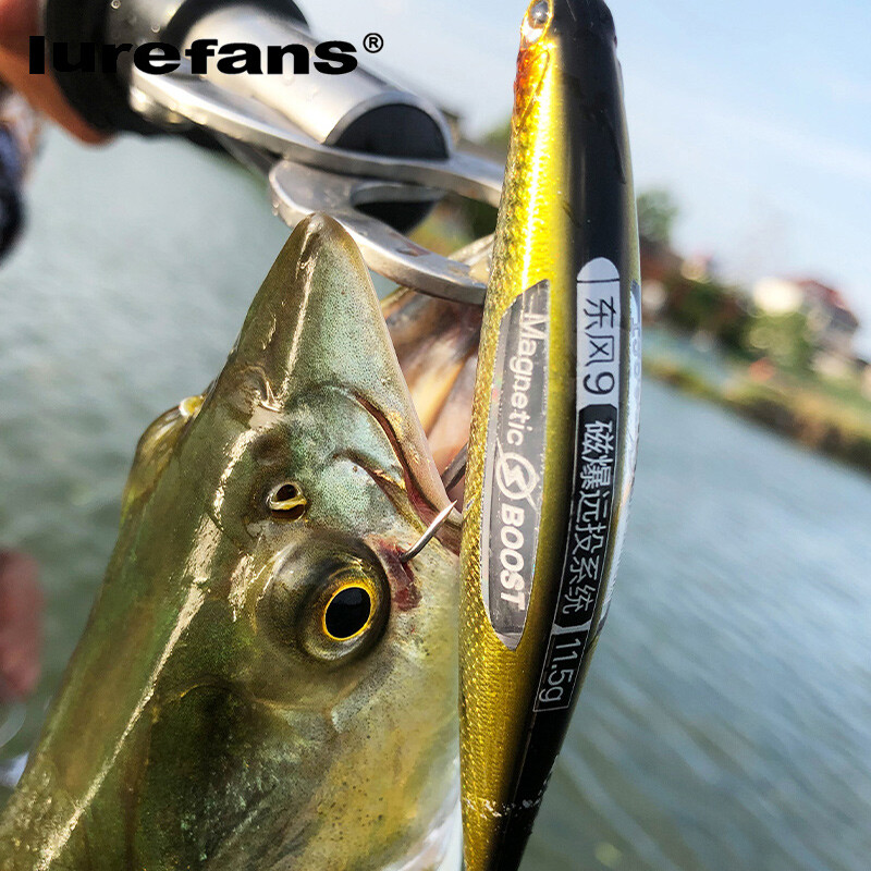 Lurefans csalihal 11,5 g 90 mm-es süllyedő mágneses erősítő csalik wobblerek feeder csuka csali Crankbait horgászathoz Legújabb halcsali 2021