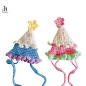 Princess édes születésnapi kalap hajcsat Tiszta, kézzel készített kötött ajándéksapka Hajtű Tű Hajkártya Bb Clip gyári közvetlen értékesítés