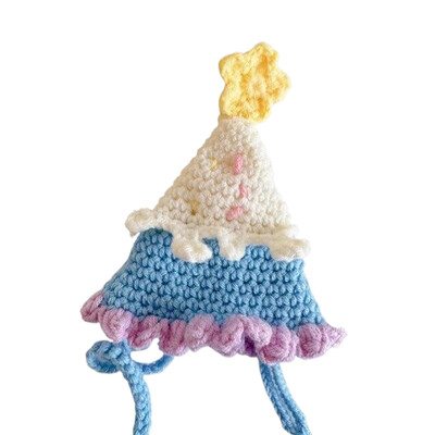 Princess édes születésnapi kalap hajcsat Tiszta, kézzel készített kötött ajándéksapka Hajtű Tű Hajkártya Bb Clip gyári közvetlen értékesítés