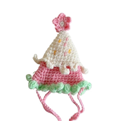 Princess édes születésnapi kalap hajcsat Tiszta, kézzel készített kötött ajándéksapka Hajtű Tű Hajkártya Bb Clip gyári közvetlen értékesítés