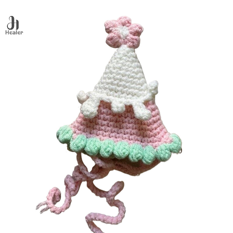 Princess édes születésnapi kalap hajcsat Tiszta, kézzel készített kötött ajándéksapka Hajtű Tű Hajkártya Bb Clip gyári közvetlen értékesítés