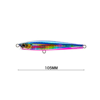 105mm 30g Long Casting Saltwater Sinking Minnow Fishing Lures Monster Shot Τεχνητό δόλωμα Sea Trolling Swimbait Είδη ψαρέματος