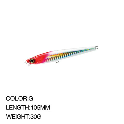 105 mm 30 g ilgas liejimas sūriame vandenyje skęstantis Minnow žvejybos masalas Monster Shot dirbtinis masalas jūrinis velkamasis žvejybos reikmenys