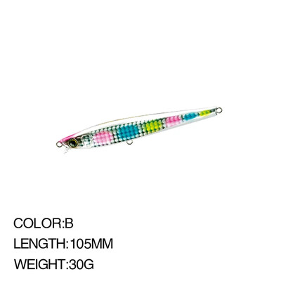 105 mm 30 g ilgas liejimas sūriame vandenyje skęstantis Minnow žvejybos masalas Monster Shot dirbtinis masalas jūrinis velkamasis žvejybos reikmenys