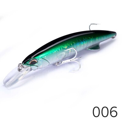 D1 Sea Minnow Heavy Süllyedő csali 92mm 49g 110mm 60g Rocks & Beach Hard Bait Tonhal Wobbler Ponty Crankbait csuka hármas horgokkal