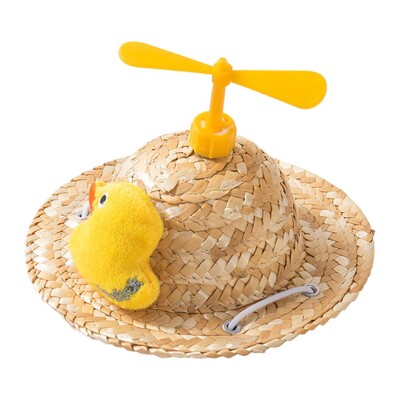 Ar rokām austa salmu cepure, suņu cepure, ballītes kleita, regulējama zoda siksna, jauka galvassega