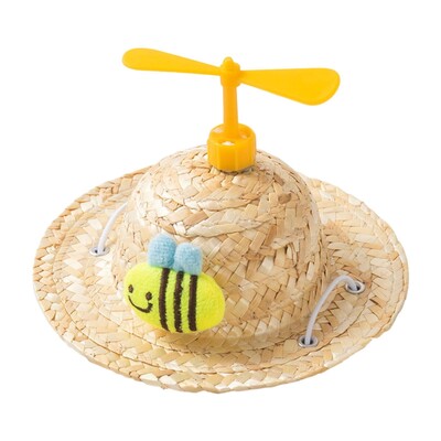 Ar rokām austa salmu cepure, suņu cepure, ballītes kleita, regulējama zoda siksna, jauka galvassega