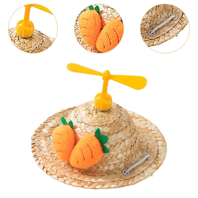 Ar rokām austa salmu cepure, suņu cepure, ballītes kleita, regulējama zoda siksna, jauka galvassega