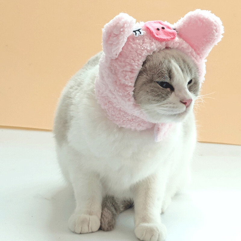 Naminių gyvūnėlių galvos apdangalai šuniukų galvos apdangalai kačių galvos apdangalai Helovino vakarėlio kepurė Medvilnė Creative animacinių filmų kepurė