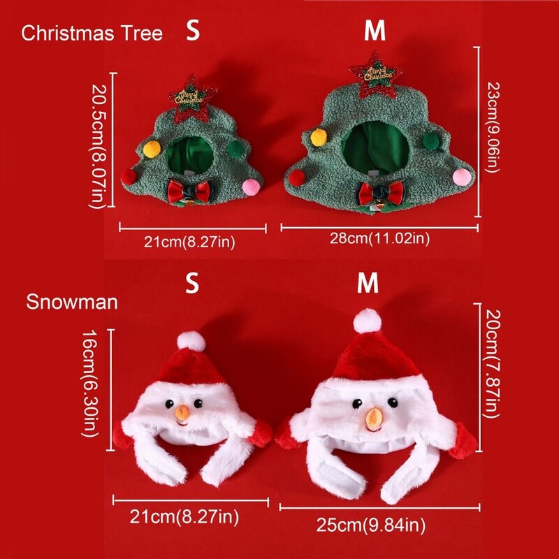 Dekoratyvinė minkšta šunų kalėdinė kepurė Patogi pliušinė kačių Kalėdų kepurė Reguliuojama šuniuko Kalėdų kepuraitės Cosplay vakarėlis