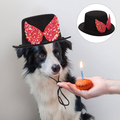 Kisállat kalap Cosplay macska fejfedő állítható cica bowler ruhával kutyaparti fejfedő kalapok