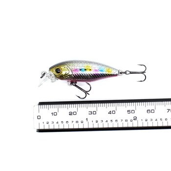 AOCLU Mini Wobbler Jerkbait 37mm 2.3g Diving 0.5m HardBait Small Minnow Fishing Lure Bass Fresh Salt Water Beach VMC Hook Tackle