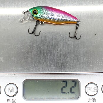 AOCLU Mini Wobbler Jerkbait 37mm 2.3g Diving 0.5m HardBait Small Minnow Fishing Lure Bass Fresh Salt Water Beach VMC Hook Tackle