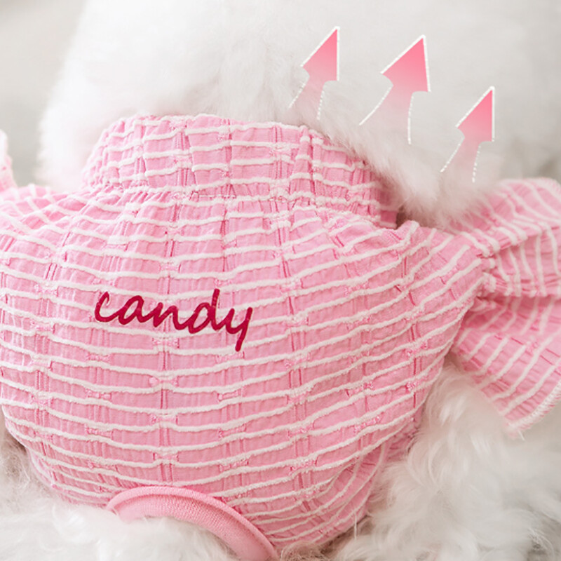 Kölyökkutyás fiziológiai nadrág Aranyos egyszínű pelenka nőstény kutya menstruációs nadrág Teddy Bichon kellemetlen kisállat kellékek
