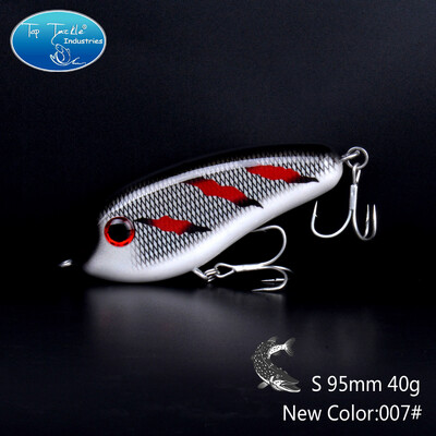 115mm 60g 95mm 40g lassú süllyedő ceruza Hard Jerk Bait Pike Bass Big Size Fishing Lure Jerkbait ceruza mustad horgokkal