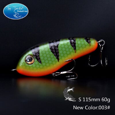 115 mm 60 g 95 mm 40 g Pomaly potápajúca sa ceruzka, tvrdá nástraha Jerk Bait, šťuka, ostriež, veľká rybárska nástraha Jerkbait s háčikmi Mustad