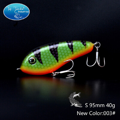 115 mm 60 g 95 mm 40 g Pomaly potápajúca sa ceruzka, tvrdá nástraha Jerk Bait, šťuka, ostriež, veľká rybárska nástraha Jerkbait s háčikmi Mustad