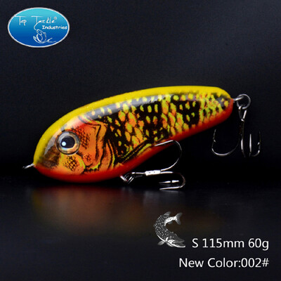 115 mm 60 g 95 mm 40 g Pomaly potápajúca sa ceruzka, tvrdá nástraha Jerk Bait, šťuka, ostriež, veľká rybárska nástraha Jerkbait s háčikmi Mustad